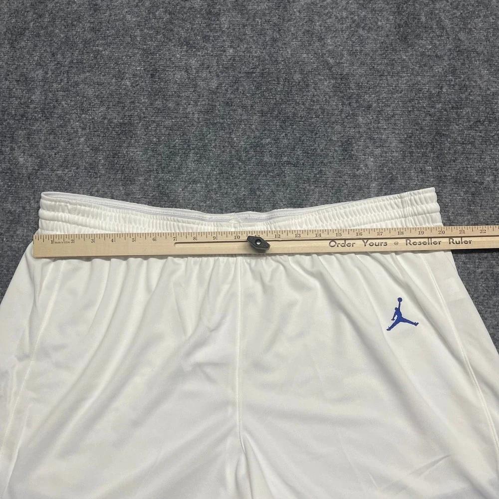 Jordan Shorts Mens 3XL White Blue Basketball Jumpman Overtime Colorblock Light